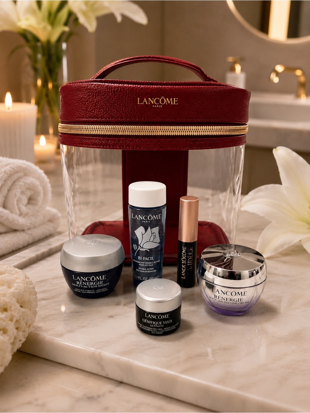 Lancôme Paris Travel Makeup Case and Beauty Products